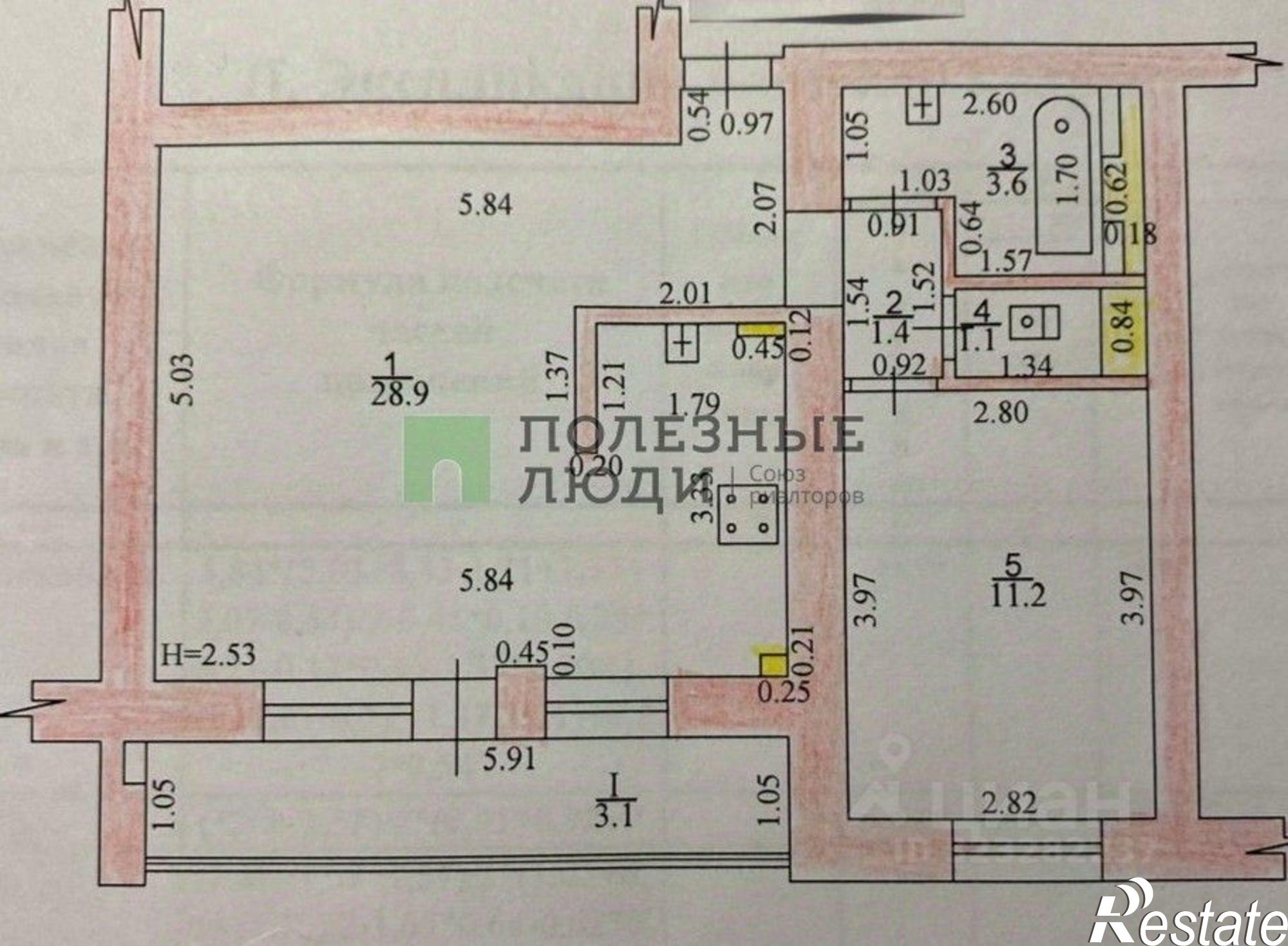Купить квартиру за 6 800 000 рублей на ул Карла Маркса, 35/45