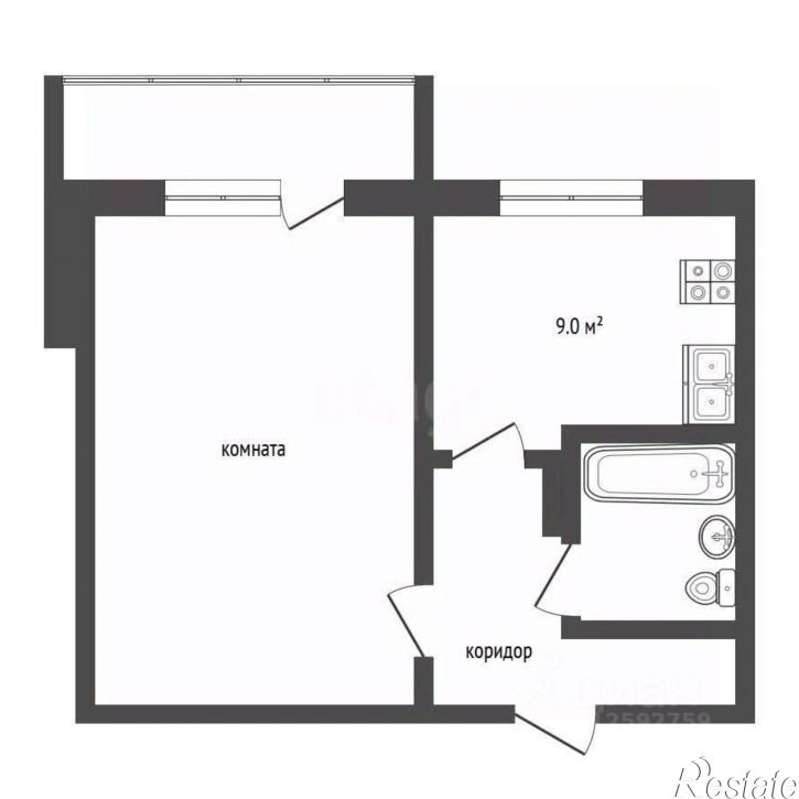 1-комн квартира Красноармейская улица, 7,  д. 7