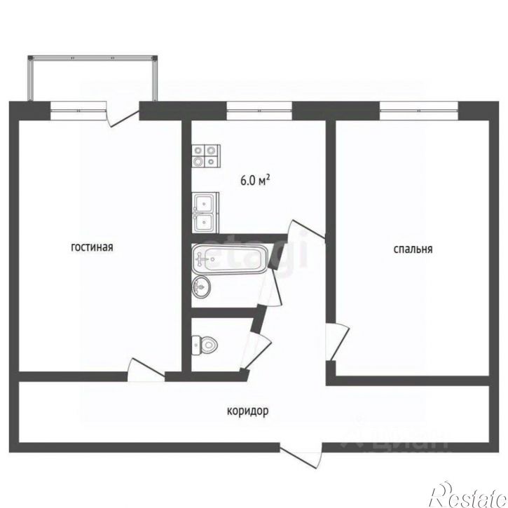 2-комн квартира ул Уборевича, 5,  д. 5