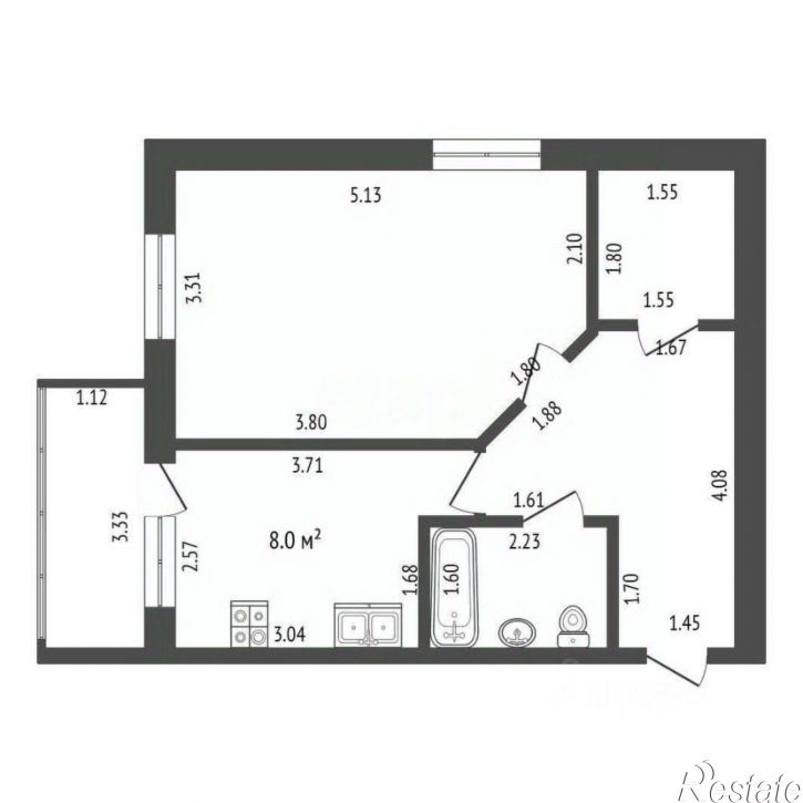 2-комн квартира ул Мичуринская, 82,  д. 82