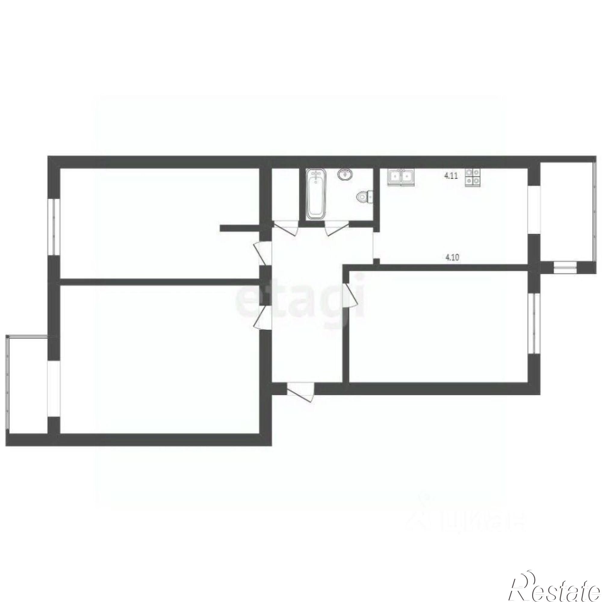 Купить квартиру за 13 100 000 рублей на Андреевская улица, 86Б