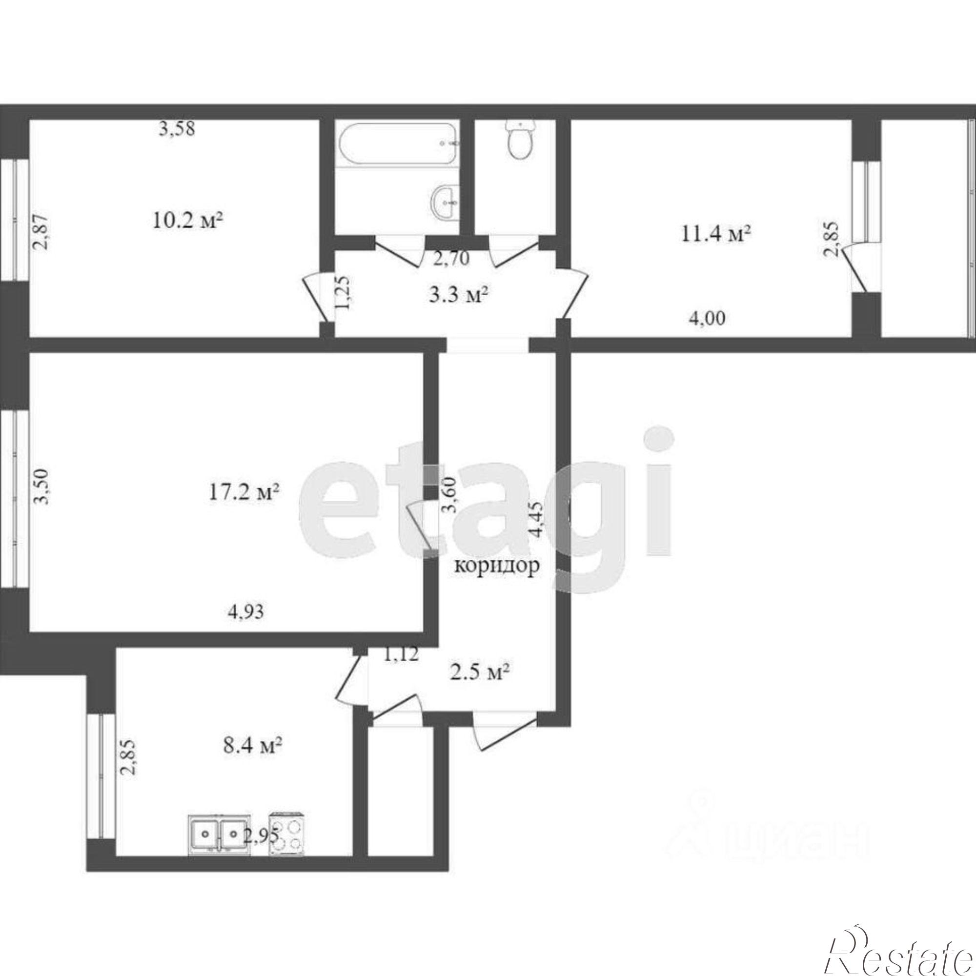 Купить квартиру за 7 000 000 рублей на Астраханская улица, 175/23
