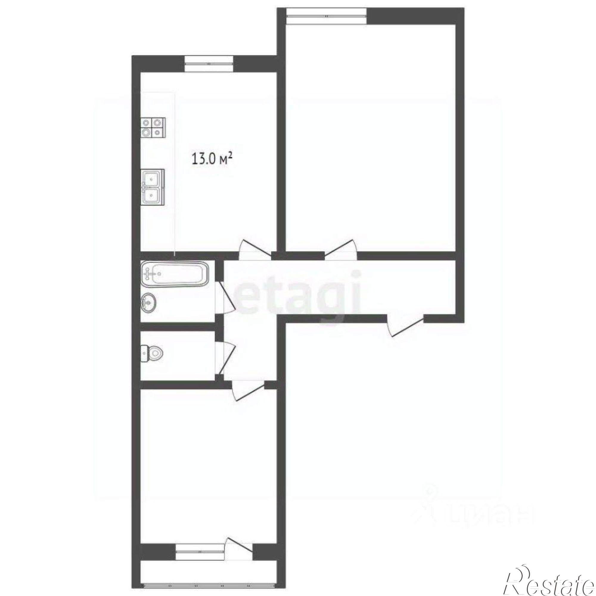 Купить квартиру за 14 100 000 рублей на улица Максима Горького, 18