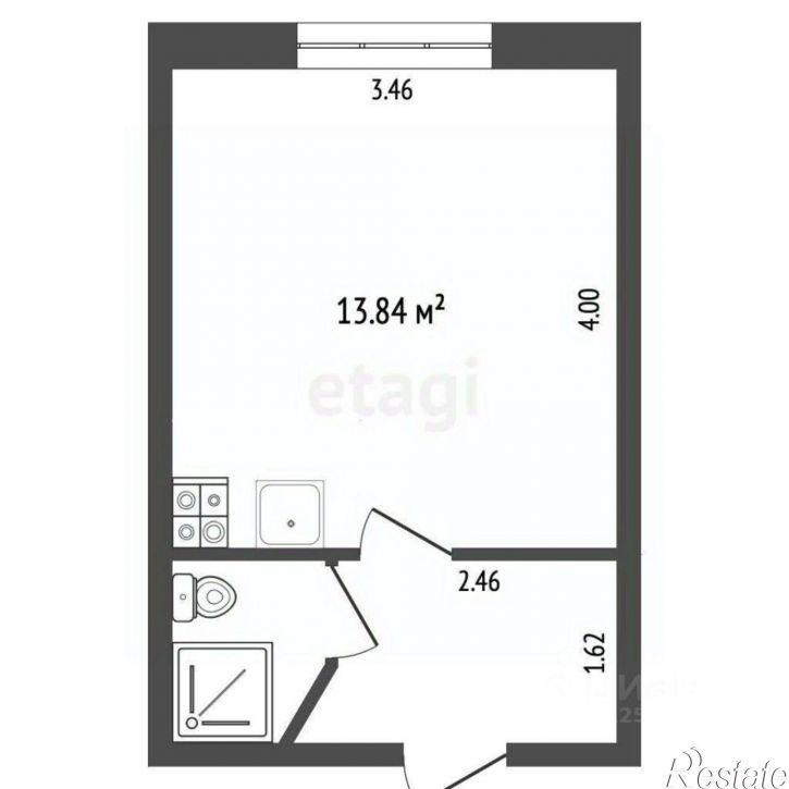 1-комн квартира улица Менделеева, 15,  д. 15