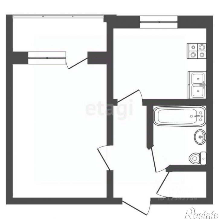 1-комн квартира улица Сергеева-Ценского, 3,  д. 3