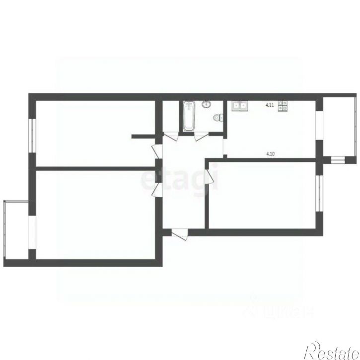 3-комн квартира Андреевская улица, 86Б,  д. 86Б