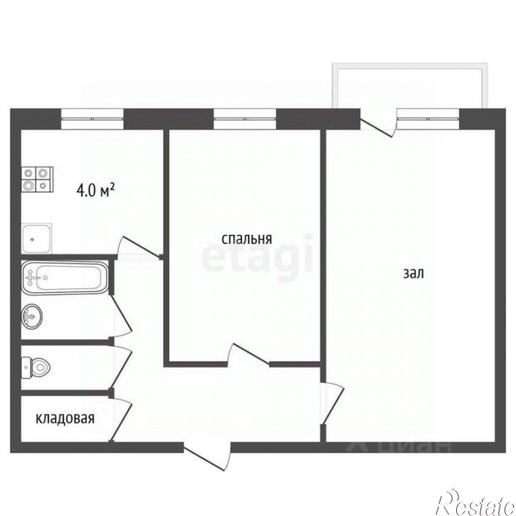 2-комн квартира улица Бориса Васильева, 6,  д. 6