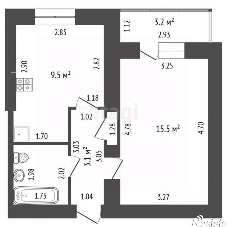 1-комн квартира Советская улица, 164,  д. 164