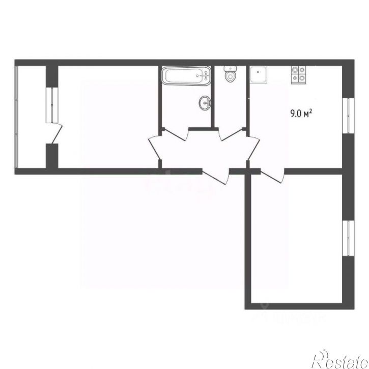 2-комн квартира улица 60 лет Октября, 4,  д. 4