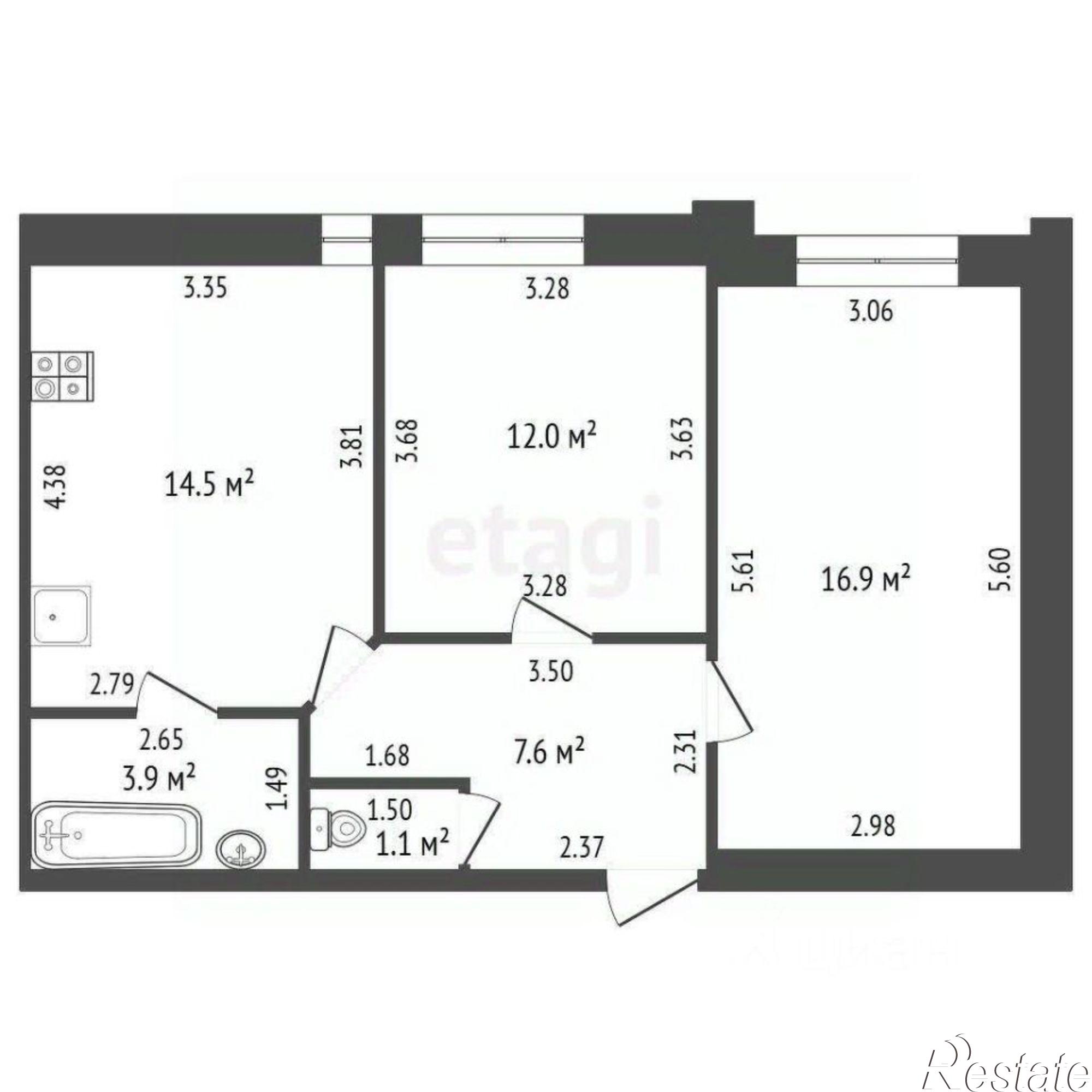 Купить квартиру за 4 100 000 рублей на Моршанское шоссе, 28