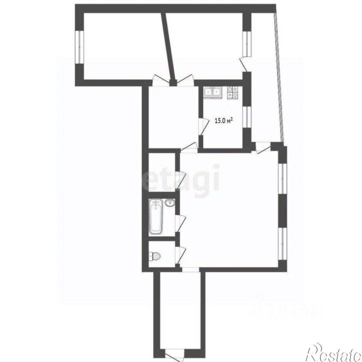 3-комн квартира улица Кирова, 6,  д. 6