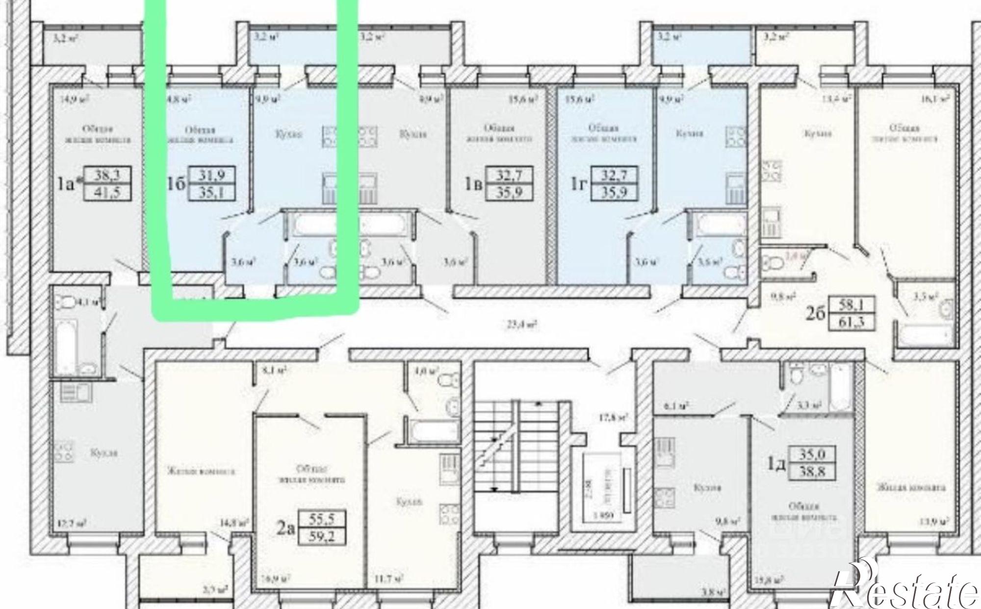 Купить квартиру за 3 204 000 рублей на ул Мичуринская, 240