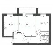 2-комн, 67кв м, этаж 4/9 улица Карла Маркса, 175А к4