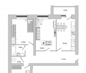 3-комн, 87кв м, этаж 15/16 ул Чичерина, 7