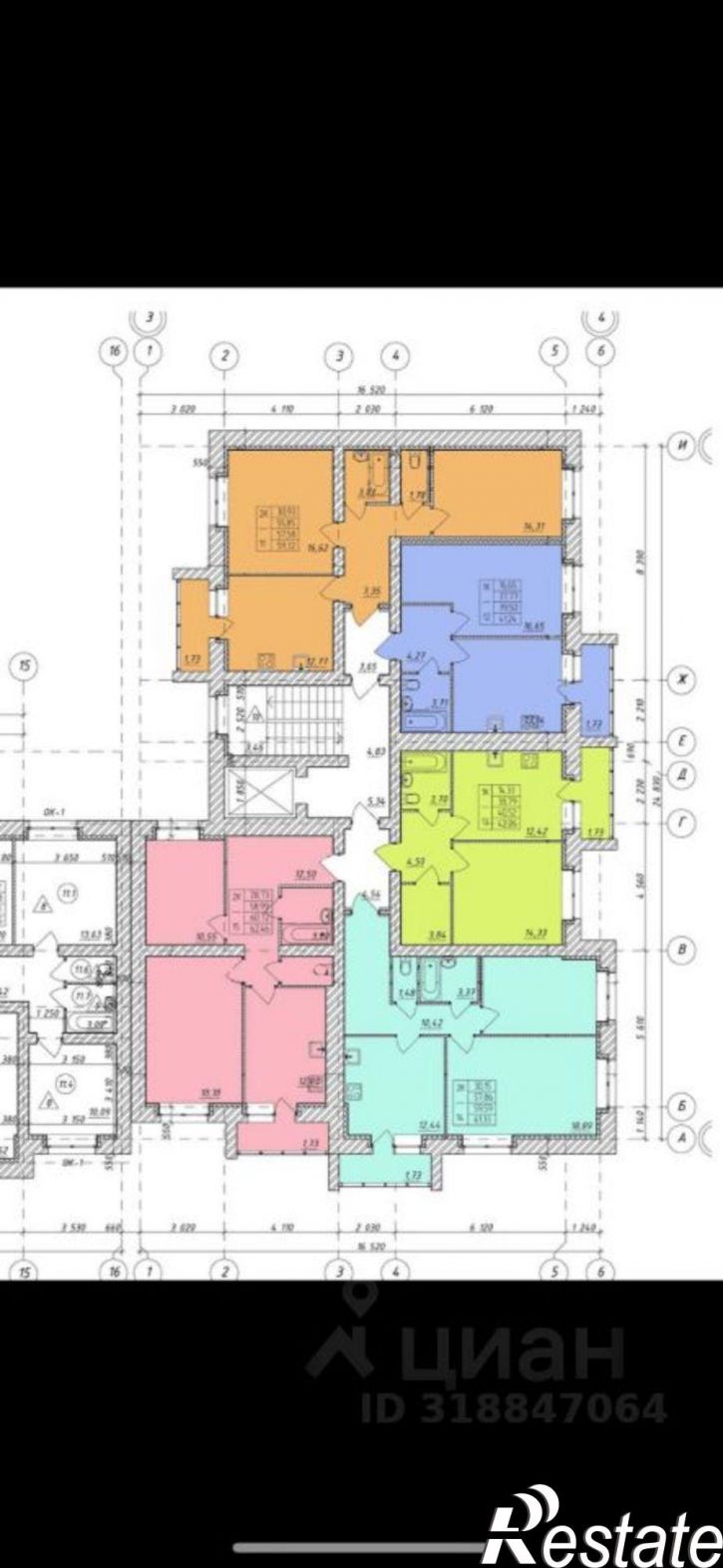 1-комн квартира в новом доме улица имени Павла Строганова, 3Б