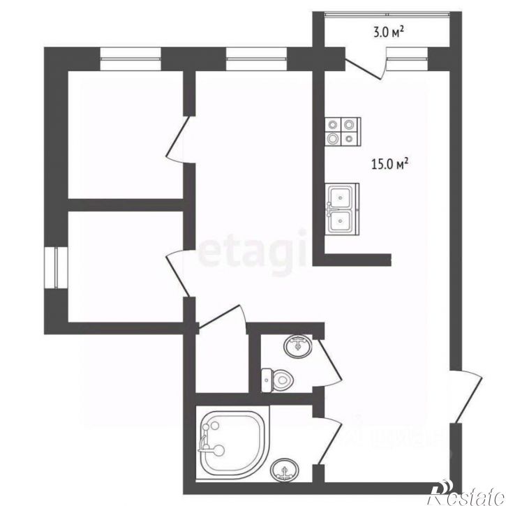 3-комн квартира ул Агапкина, 17,  д. 17