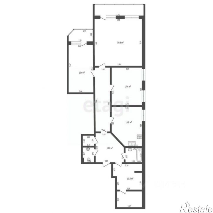 3-комн квартира ул Рылеева, 71 1,  д. 71 1,  к. 1