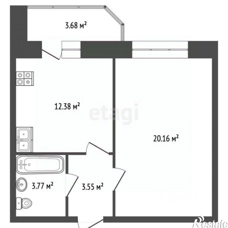 1-комн квартира ул Мичуринская, 185А 1,  д. 185А 1,  к. 1