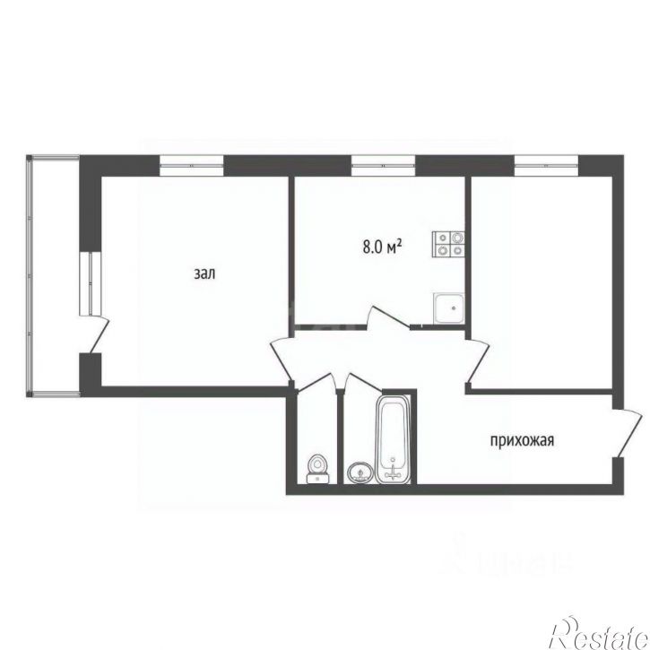 2-комн квартира ул Ореховая, 20,  д. 20