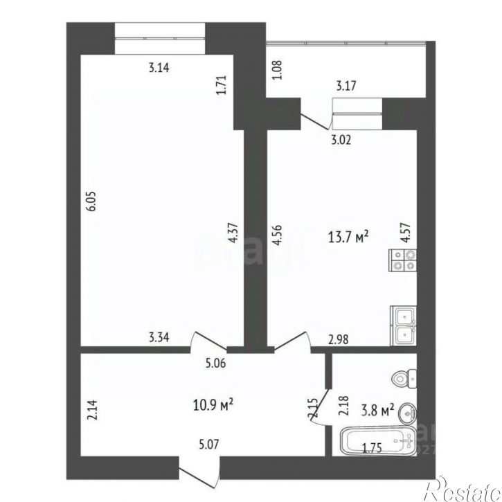 1-комн квартира ул Свободная, 10а,  д. 10а