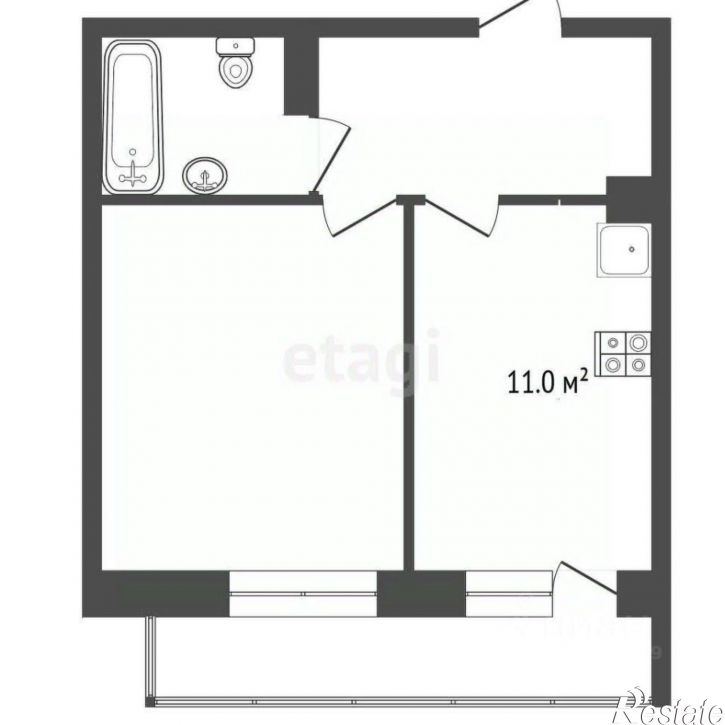 1-комн квартира ул Агапкина, 25а,  д. 25а