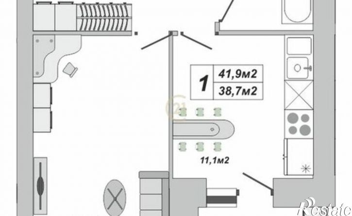 1-комн квартира в новом доме ул Чичерина, 7/1,  д. 7/1