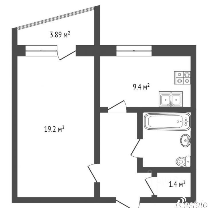 1-комн квартира ул Широкая, 7а,  д. 7а