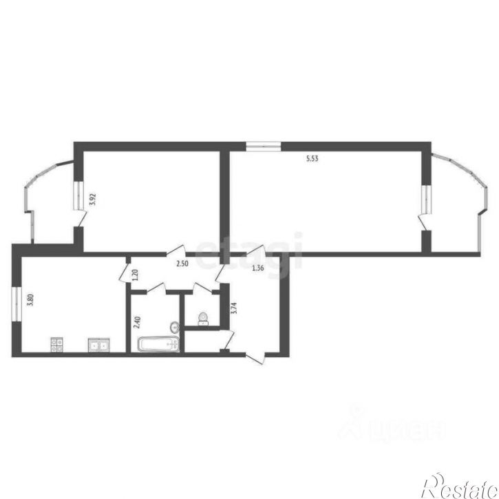 2-комн квартира ул Защитная, 16,  д. 16