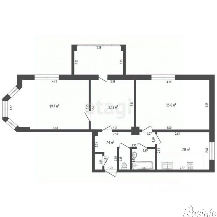 3-комн квартира ул Пролетарская, 369,  д. 369