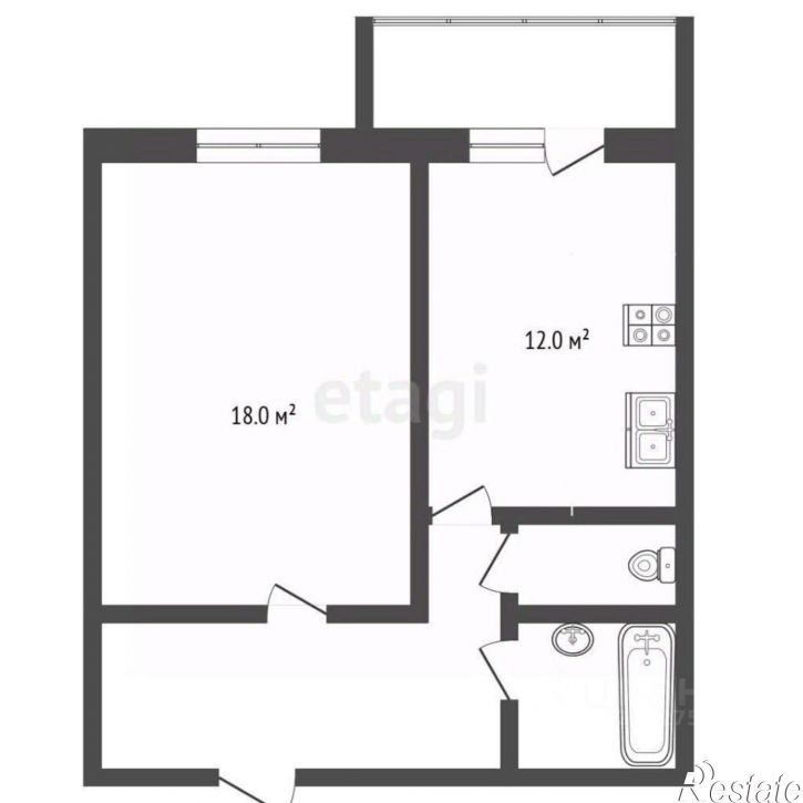 1-комн квартира ул Мичуринская, 128В,  д. 128В