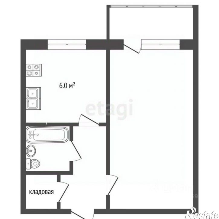 1-комн квартира ул Чичканова, 18,  д. 18