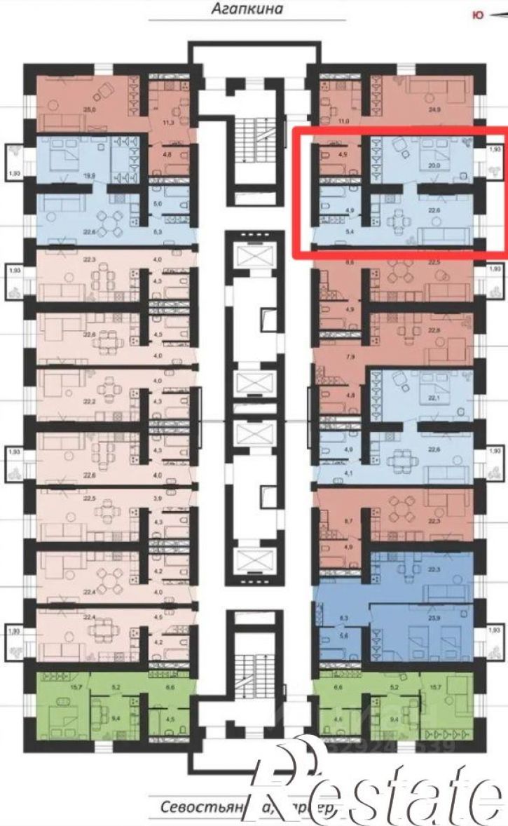 2-комн квартира в новом доме улица Агапкина, 2К,  д. 2К
