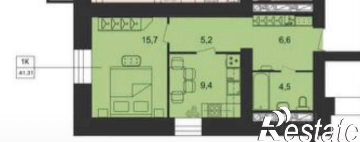 1-комн квартира улица Агапкина, 2К,  д. 2К