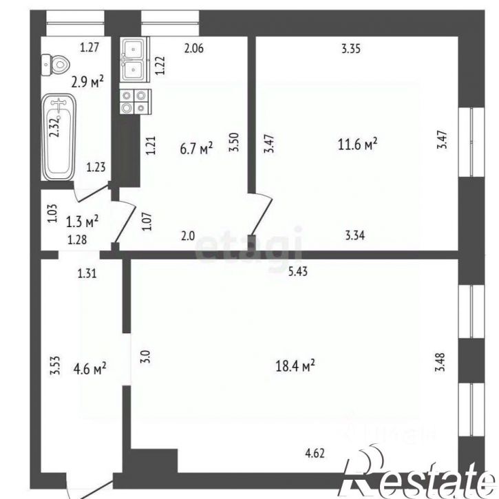 2-комн квартира Защитная улица, 26/1,  д. 26/1