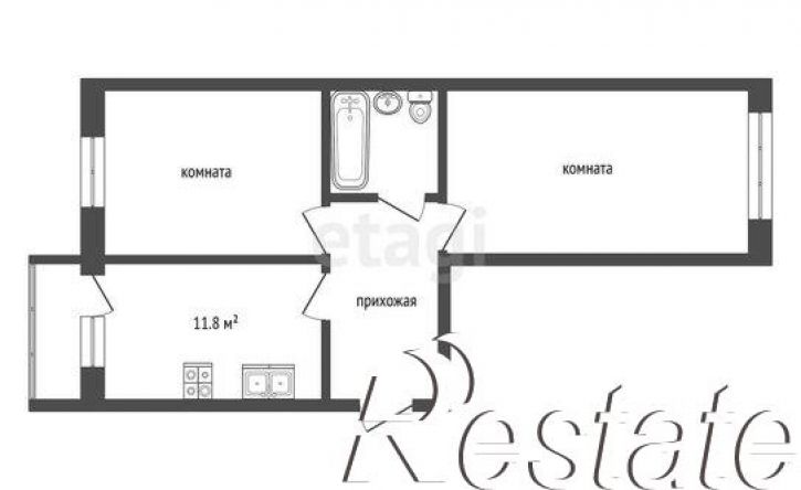 2-комн квартира Советская улица, 190В к1,  д. 190В к1